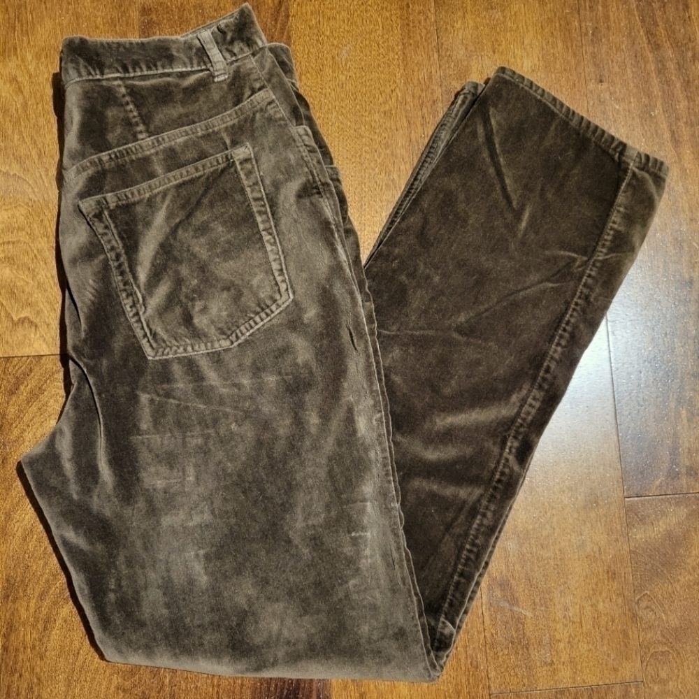 Vintage chocolate brown velour pants